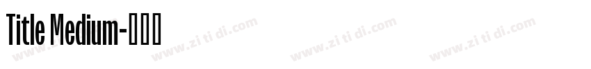 Title Medium字体转换
